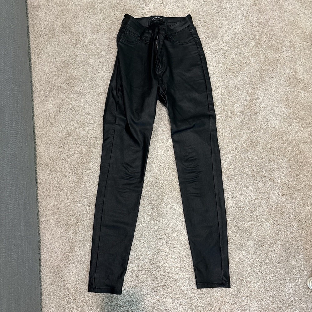 Black leather pants
